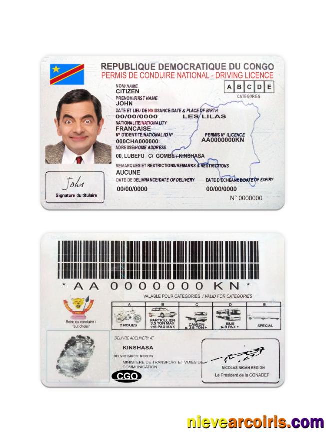 Congo national driving license